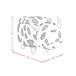 Picket House Furnishings Buttercup Cow Storage Stool in White and Black