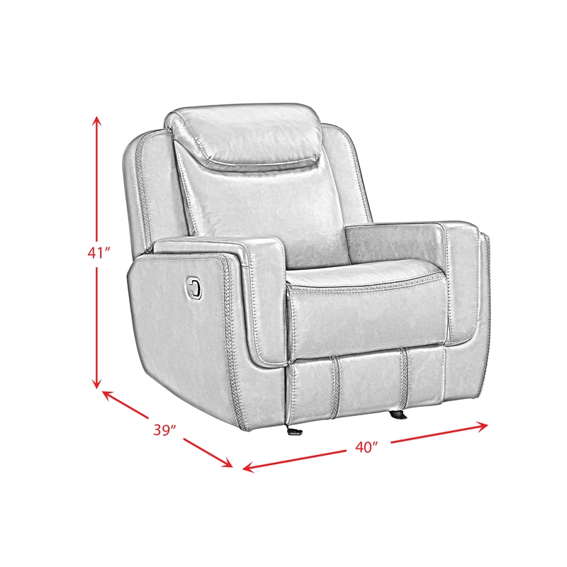 Picket House Furnishings Lynx Glider Motion Recliner in Neono Brown