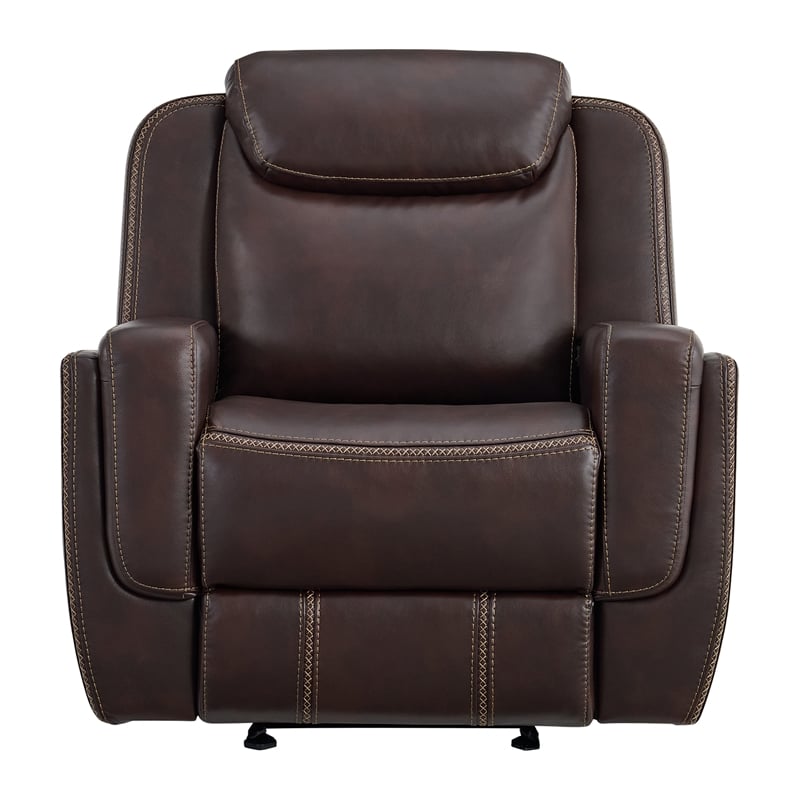 Picket House Furnishings Lynx Glider Motion Recliner in Neono Brown