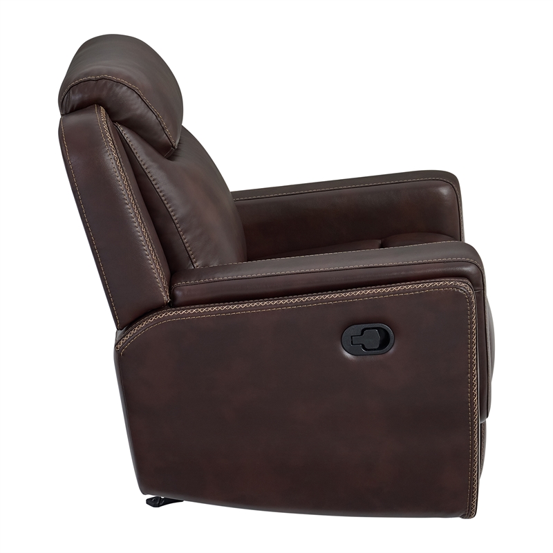 Picket House Furnishings Lynx Glider Motion Recliner in Neono Brown