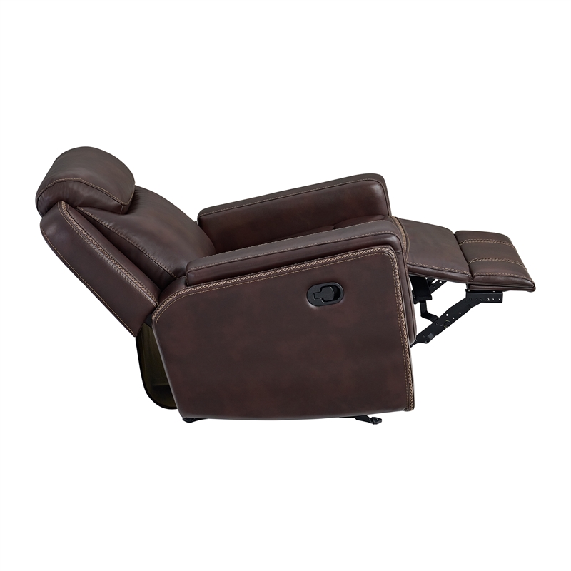 Picket House Furnishings Lynx Glider Motion Recliner in Neono Brown