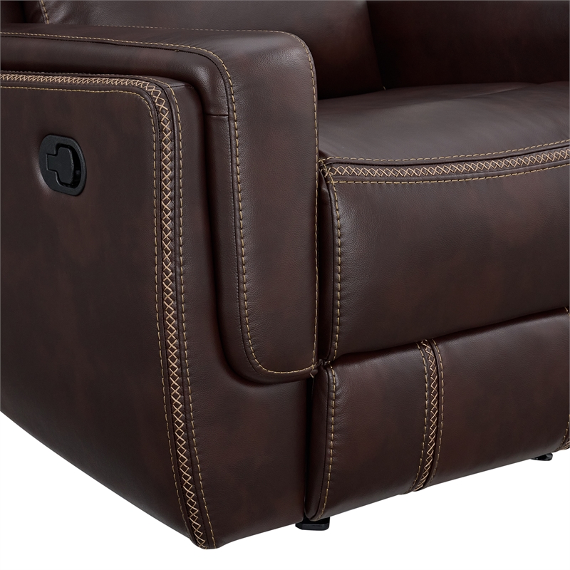 Picket House Furnishings Lynx Glider Motion Recliner in Neono Brown