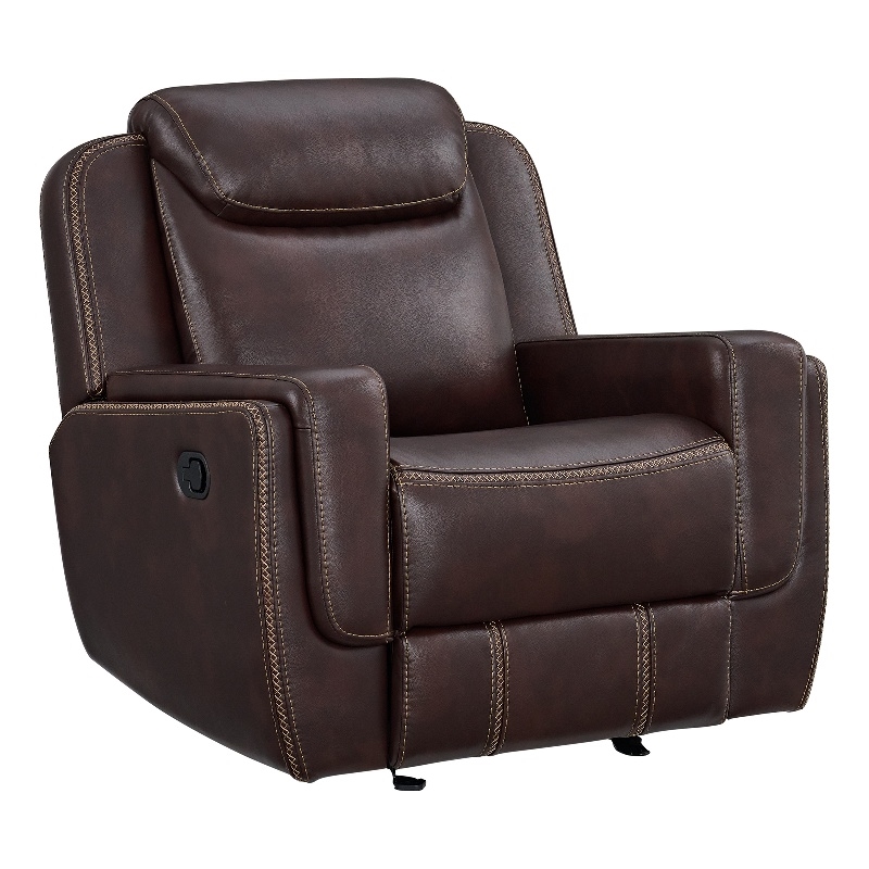Picket House Furnishings Lynx Glider Motion Recliner in Neono Brown