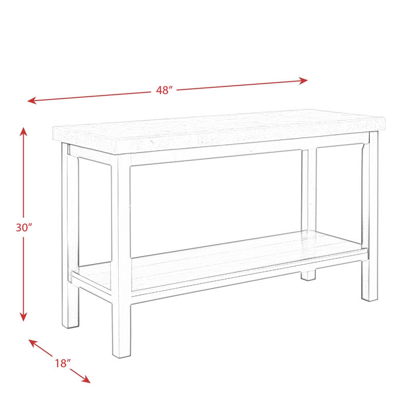 Picket House Furnishings Caleb Sofa Table w/ Marble Top