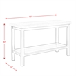 Picket House Furnishings Caleb Sofa Table w/ Marble Top