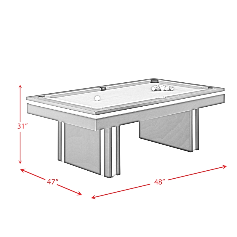 Picket House Furnishings Remy Billiard Table w/Burgundy Table Felt