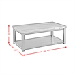 Picket House Furnishings Evie w/ White Top - Rectangular Coffee Table W/Casters