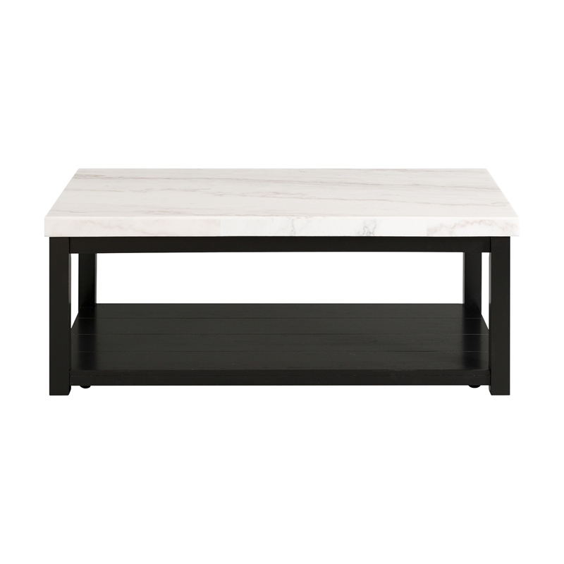 Picket House Furnishings Evie w/ White Top - Rectangular Coffee Table W/Casters