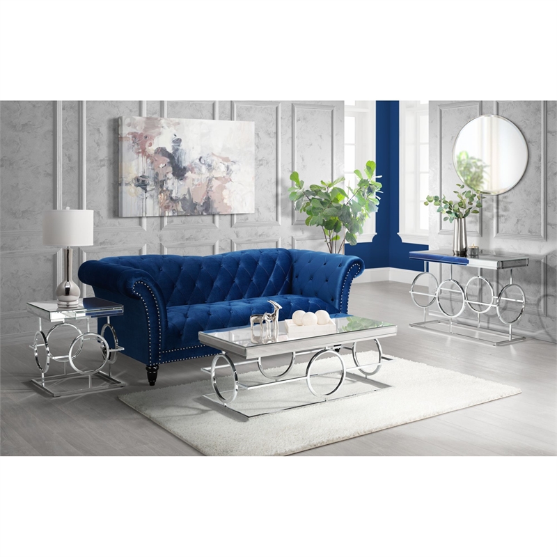 Picket House Furnishings Katie Rectangle Mirrored Sofa Table