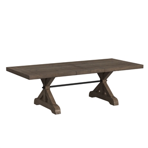 Picket House Furnishings Marietta Dining Table with 2x12&quot Leaves in Grey