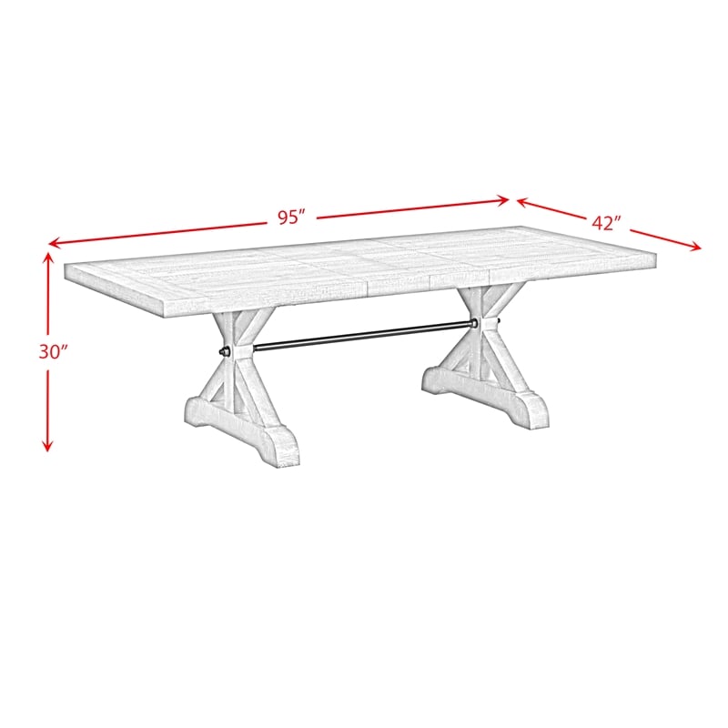 Picket House Furnishings Marietta Dining Table with 2x12
