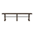 Picket House Furnishings Marietta Dining Bench - Metal Bar cross in Brown