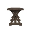 Picket House Furnishings Marietta Dining Bench - Metal Bar cross in Brown