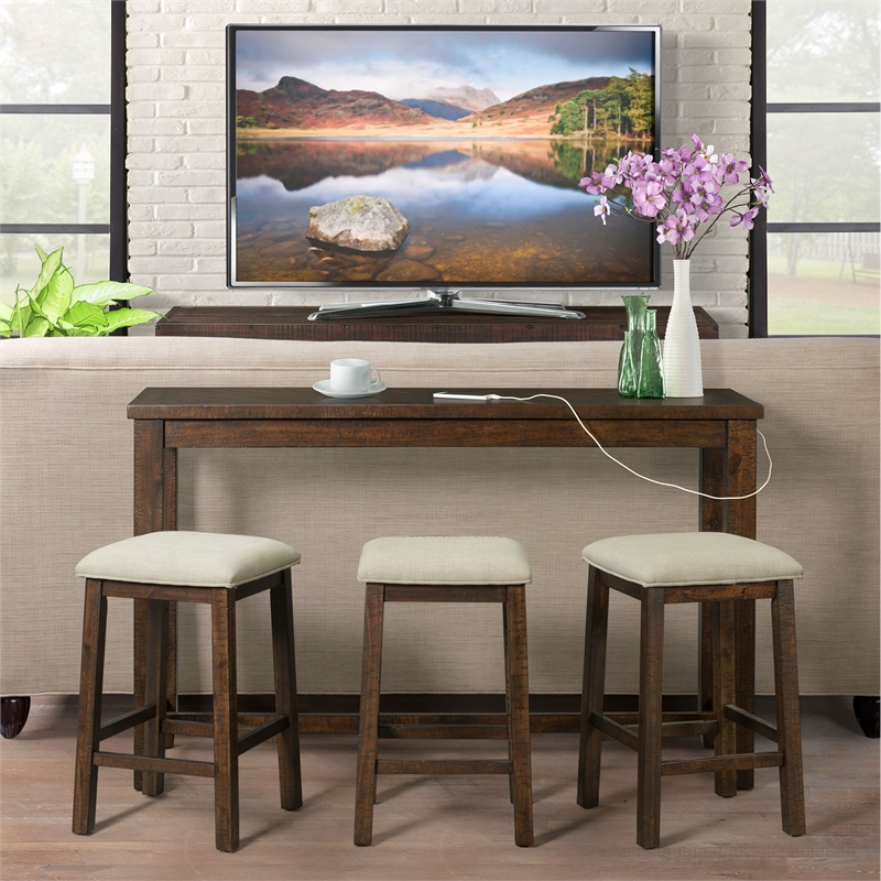 Picket House Furnishings Dex Bar Table Single Pack (Table + Three Stools)