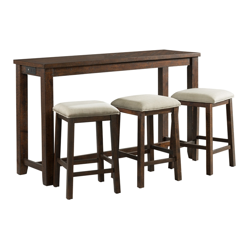 Picket House Furnishings Dex Bar Table Single Pack (Table + Three Stools)