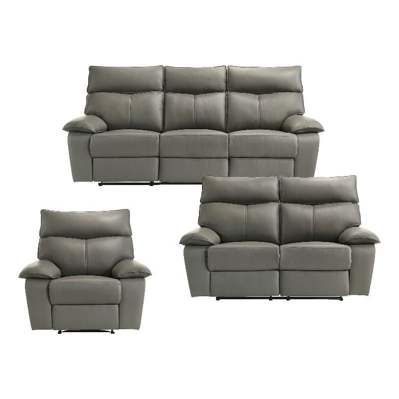 Picket House Furnishings Murray 3PC Living Room Set in Aviarah Gray