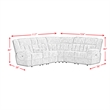 Picket House Furnishings Celeste 6PC Motion Sectional Set in Dillon/Shire Steel