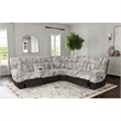 Picket House Furnishings Celeste 6PC Motion Sectional Set in Dillon/Shire Steel