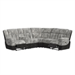 Picket House Furnishings Celeste 6PC Motion Sectional Set in Dillon/Shire Steel