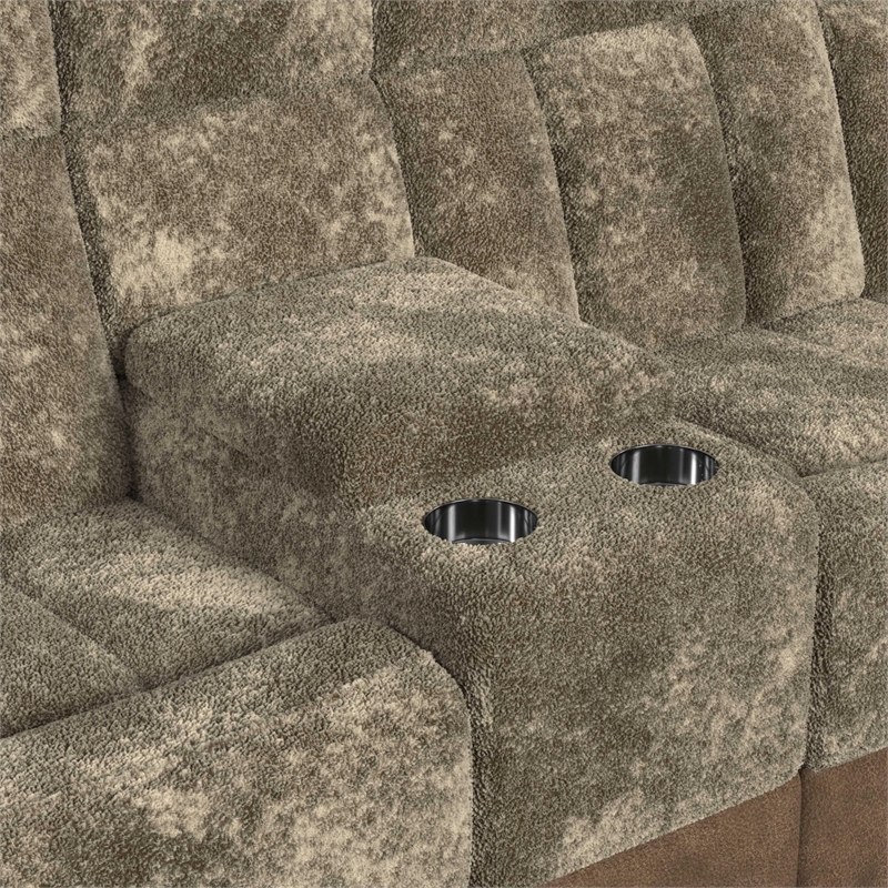 Picket House Furnishings Celeste 6PC Motion Sectional Set in Shire Cappuccino