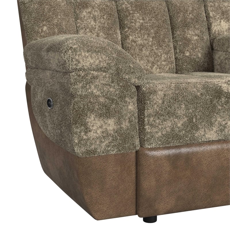Picket House Furnishings Celeste 6PC Motion Sectional Set in Shire Cappuccino