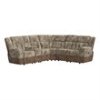 Picket House Furnishings Celeste 6PC Motion Sectional Set in Shire Cappuccino