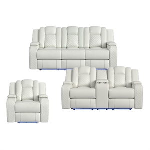 Picket House Furnishings Amias 3PC Living Room Set in Pebble Oyster