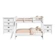 Brooklyn Kids Twin Over Twin Bunk with Ladder 3PC Bedroom Set in White