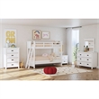 Brooklyn Kids Twin Over Twin Bunk with Ladder 5PC Bedroom Set in White