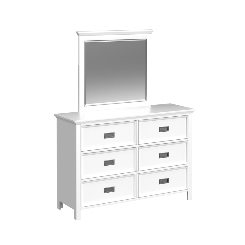 Brooklyn Kids Twin Over Twin Bunk with Ladder 5PC Bedroom Set in White