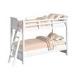 Brooklyn Kids Twin Over Twin Bunk with Ladder 5PC Bedroom Set in White