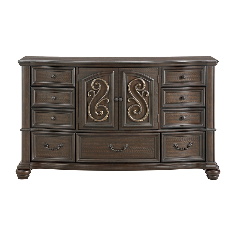 Picket House Furnishings Rosalinda 7-Drawer Dresser in Mahogany