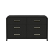 Picket House Furnishings Woodridge  6-Drawer Dresser in Black with Grain