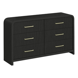 Picket House Furnishings Woodridge  6-Drawer Dresser in Black with Grain