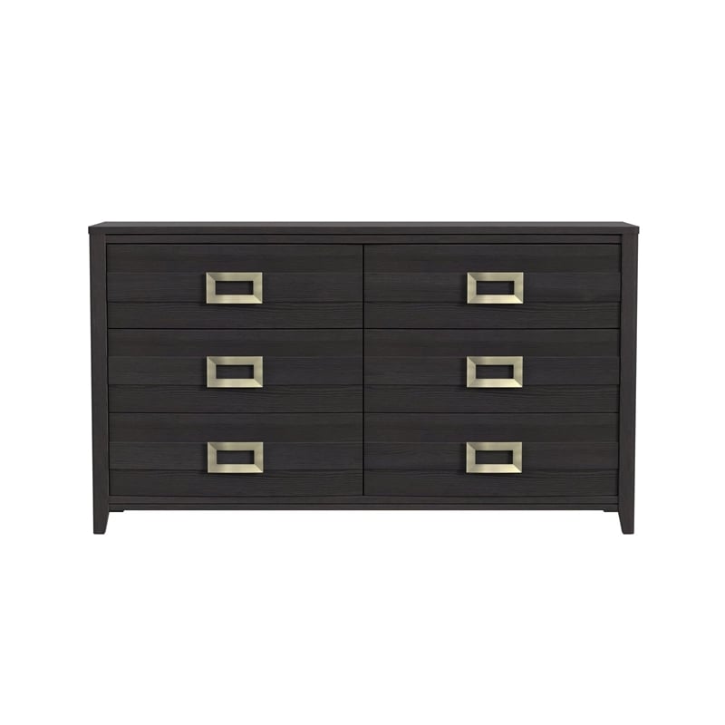 Picket House Furnishings Chett 6-Drawer Dresser in Black