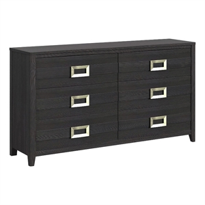 Picket House Furnishings Chett 6-Drawer Dresser in Black