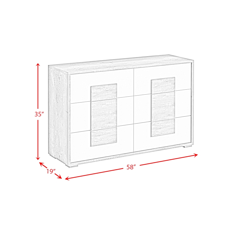 Picket House Furnishings Vega 6-Drawer Dresser in Dual Tone