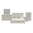 Henrik King Panel 5PC Bedroom Set in Ivory