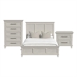 Henrik Queen Panel 3PC Bedroom Set in Ivory