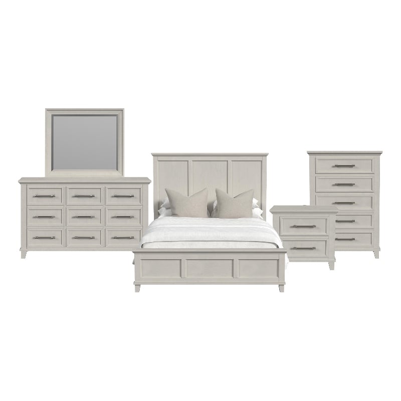 Henrik Queen Panel 5PC Bedroom Set in Ivory