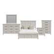 Henrik Queen Panel 5PC Bedroom Set in Ivory