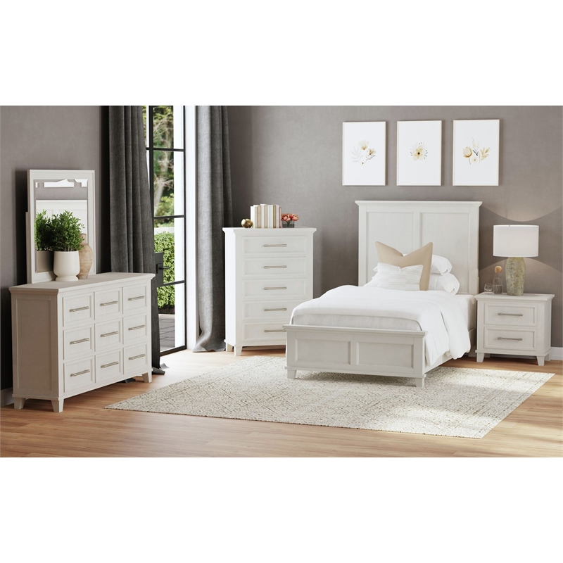 Henrik Twin Panel 3PC Bedroom Set in Ivory