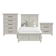Henrik Twin Panel 3PC Bedroom Set in Ivory