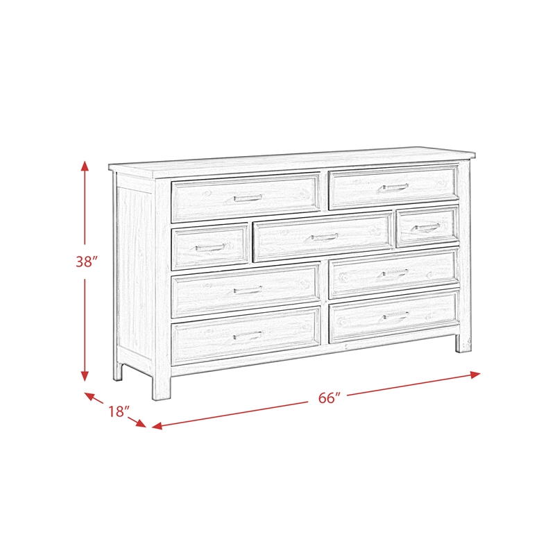 Picket House Furnishings Damen 9-Drawer Dresser in Drift Grey