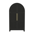 Woodridge Large Bookcase in Black with Grain