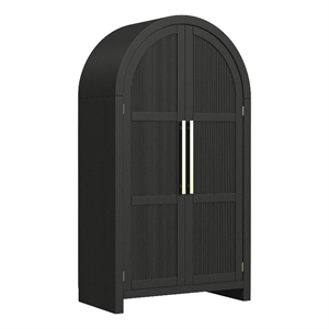 Woodridge Large Bookcase in Black with Grain