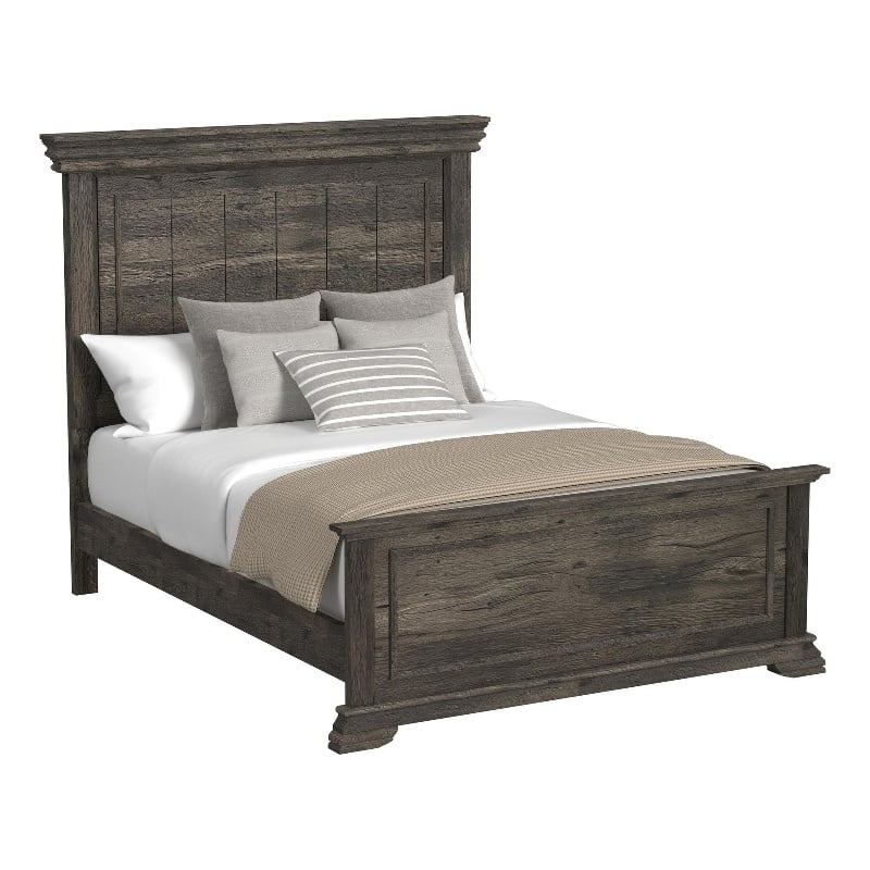 Hyde Queen Panel Bed in Charcoal