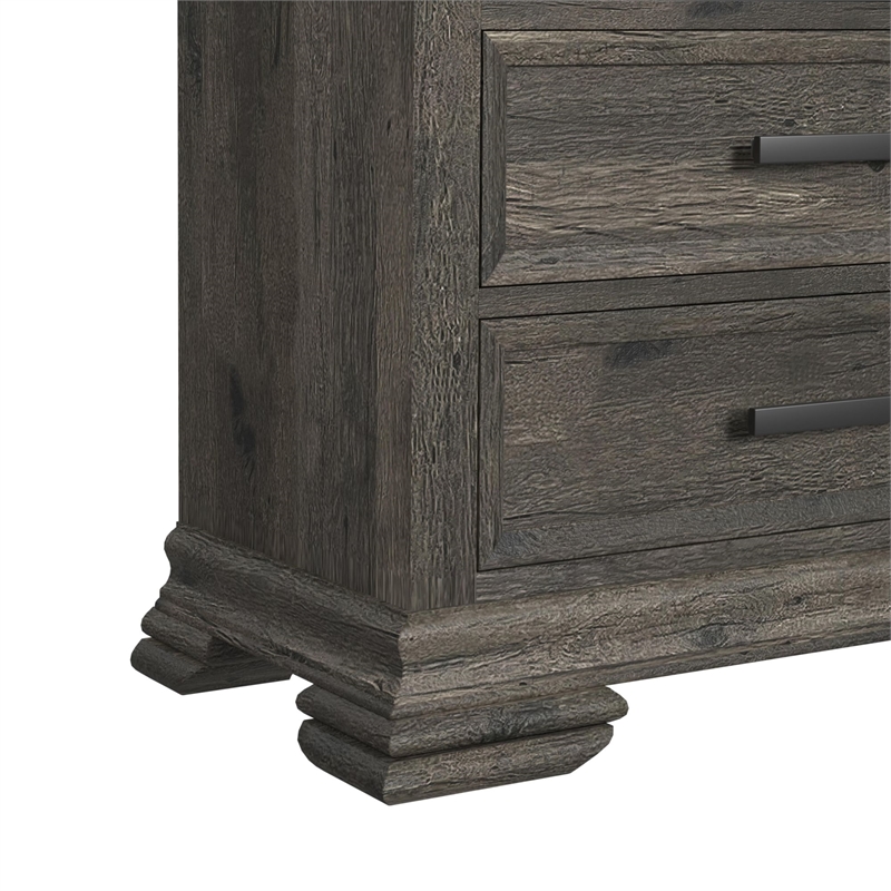 Hyde Queen Sleigh Storage 3PC Bedroom Set in Charcoal