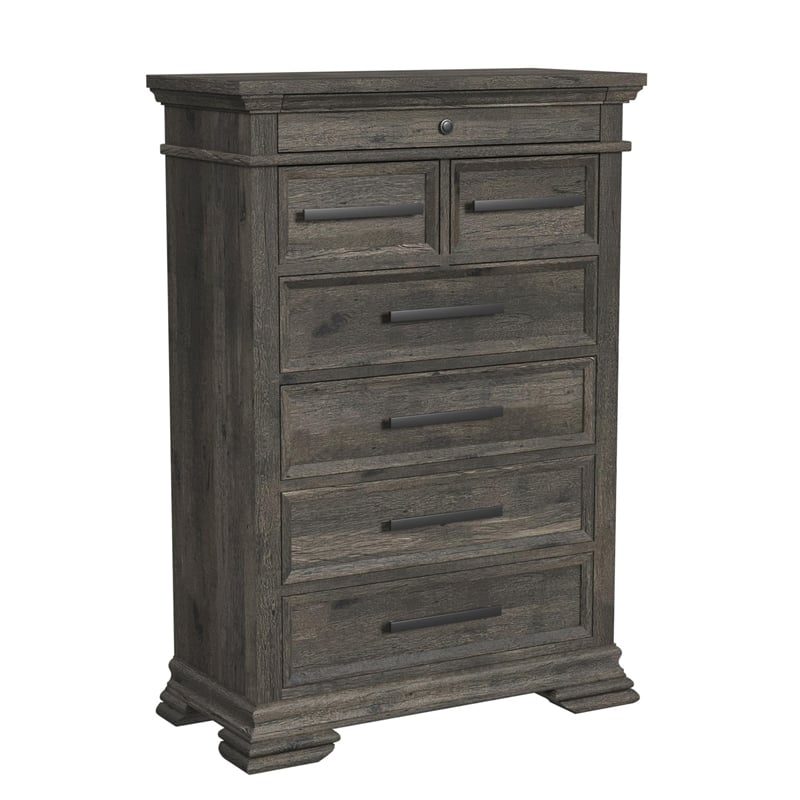 Hyde Queen Sleigh Storage 3PC Bedroom Set in Charcoal