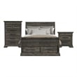 Hyde Queen Sleigh Storage 3PC Bedroom Set in Charcoal